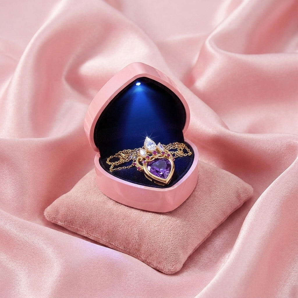 Rapunzel Necklace + 1 (LED) Heart Jewelry Case