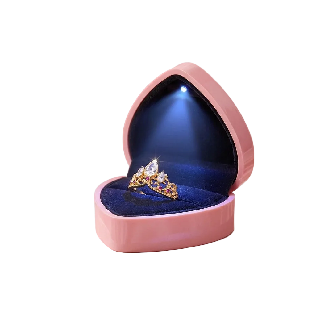 (LED) Heart Jewelry Case